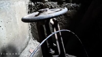 The plumber in the manhole masturbates to the found sexy pictures of his boss