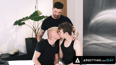 HETEROFLEXIBLE - Bottom Couple Harley Xavier & Adam Awbride Are Dominated By Str8 Dominant Stranger