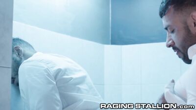 RagingStallion - Office Hunks Fuck Raw In Work Bathroom