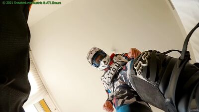 Sniff, lick, trample by friends mx boots and getting jerked off