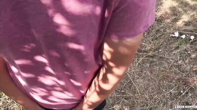 CZECH HUNTER 555 - Shy Amateur Dude Sucks And Rides A Stranger's Big Cock In The Forest