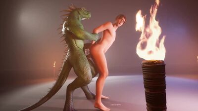 Scalie Reptile (Corbac) Orgasms Together with Guy (Gay Sex) | Wild Life Furry