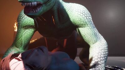 Scalie Reptile (Corbac) Orgasms Together with Guy (Gay Sex) | Wild Life Furry