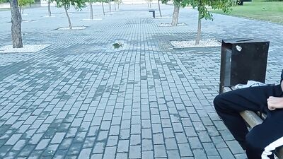 guy jerks off near the plant. EXTREME