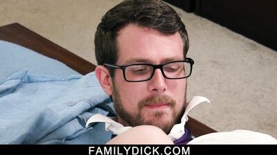 Daddy Sticks His Cock In Stepsons Mouth And Ass Before His Meeting