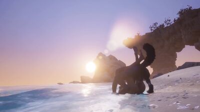 Gay Wolf & Man Make Love by the Beach / Wild Life Furries