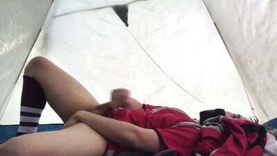 Hot in the middle of a soccer tournament! I hide in the tent and enjoy :)
