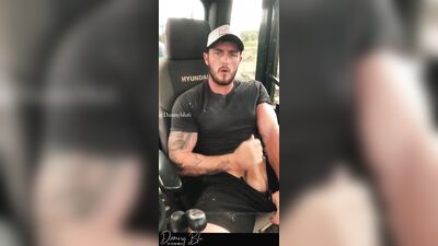 BUFF DIGGER DRIVER WANKS AT WORK