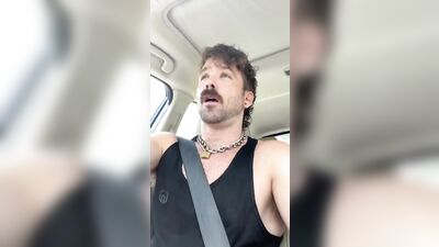 Getting The Car Washed with a Massive Butt Plug Up My Ass