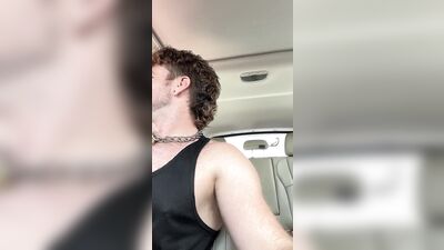 Getting The Car Washed with a Massive Butt Plug Up My Ass