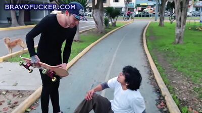 Young Peruvian Skateboarder Fucked Like a Pig: Street Style Meetup Turns into Rough Sex