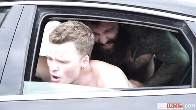 The Hipsters Gay Sex in the Car Adventure - Markus Kage and Brent North