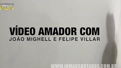 Brazilian Hairless Amateurs Joao Mighell and Felipe Villar Sucking Cocks and Asses with Their Juicy Balls