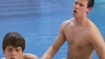 Gay Porn Pool Party: Bareback Sex in the Saunas Swimming Pool