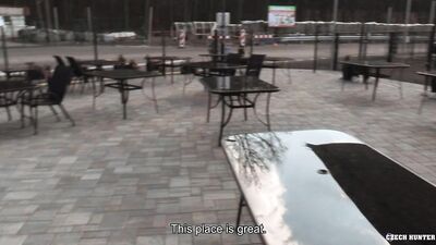 Young Czech Hitchhiker Gets Bus Drivers Cock in Old Car Garage