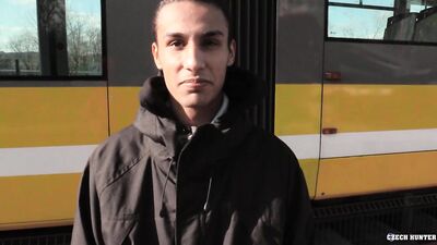 Young Czech Hitchhiker Gets Bus Drivers Cock in Old Car Garage