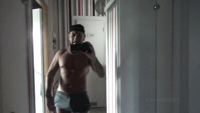 Big Gun in a Gay Porn Video: Rear-Ended by a 23cm Cannon!