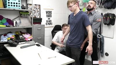 Security Officers Obsession Exposed - Marco Napoli, Cole Church and Darron Bluu in a Sandwich Threesome