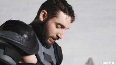 Gearing up for a game, hockey players get sweaty and horny - Aiden Jacobs and Tony DAngelos hardcore gay porn