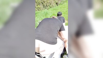 Outdoor Gay Encounter: Belgian Amateur Couples Public Making Out and Fucking