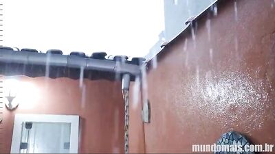 Gay Thunderstorm: Miguel and Thomas take on the rain in a hot and heavy encounter