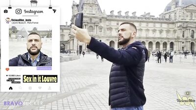 Young Blonde Muscles in the Louvre Museum