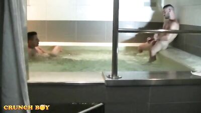 Gay Hot Tub Adventure in the Sauna Jacuzzi, Starring Ricky Blue and Juan Pérez