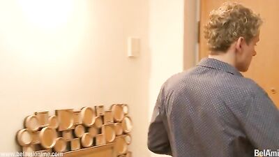 Young Blissful Couple of Cute Boys: Jerome Exupery & Daan Jeffries Tender Seductive Home Video