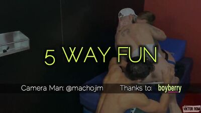Raw Fury in the City: 5 Queuetard Boys Cum and Go Bareback at Madrids BoyBerry!