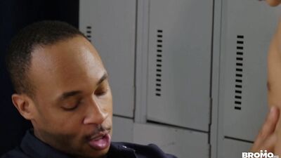 Gay Porn - The Vigilante Stuffs the Security Guards Tight Hole with His Cock