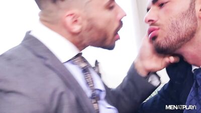 Bursting Suits and Ties - A Morning of Gay Porn with Rafael Ferreira and Pol Prince