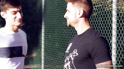 Outdoor Cock Riding with Aiden Ward and Jackson Reed - Get Tied Up in the Sunset!