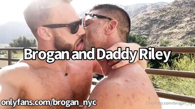 balcony gangbang: brogan nyc & daddy rileys doggy style surprise