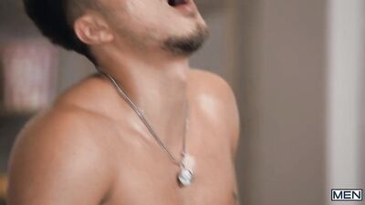 Straight Shooter – American Stallion Brysen Gets Straight to Business with Angel Rivera in a Steamy Threesome!