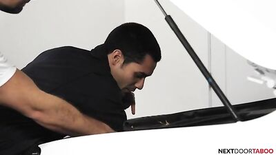 Gearheads and Muscle Gods: Andrew Miller and Lucca Mazzis Steamy Mechanic Meet-up