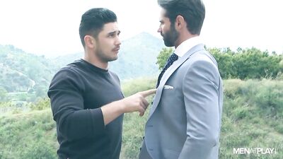 Blueprint for Blue-Collar Bukkake Suit Sex with a Muscular Russian OTC Socks Outdoors Uncut Cock