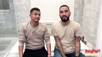 Gay Porn: Brown Mans Bathroom Blowjob