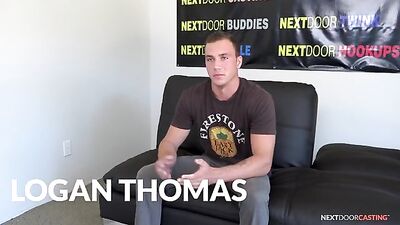 Casting Call: The Hot Logan Thomas Gets Hired for an Intense Gay Porn Jerking Off Audition