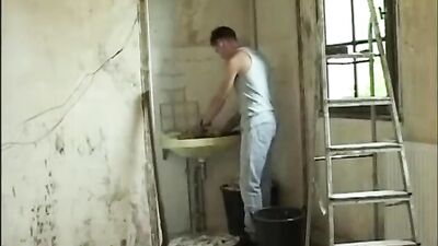 Young Construction Worker Gets Down and Dirty with His Boss in French Bulge Sucking Adventure