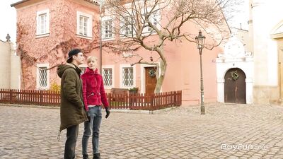 Blonde twink delight with Kaleb Cross in a gay porn video