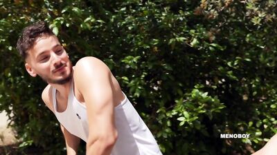 Cruising in a Montpellier Park with Stallion Fabio - A French Athletes Adventure