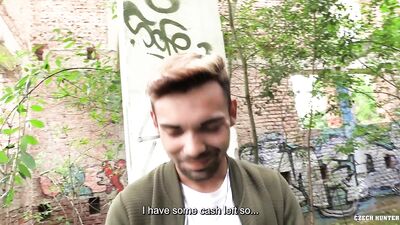 Czech Hunter: Cruising in the Park - Young Straight Guy Gets Paid to Guide Gay Tourist in Outdoor Sex Adventure (186 characters)