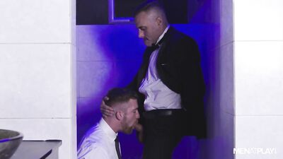 Bathroom Boy-Toy: A Tuxedod Tip Leads to Raw Ass-Rimming!