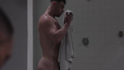 Sweaty Muscle Studs in the Locker Room: Michael Boston and AJ Sloan