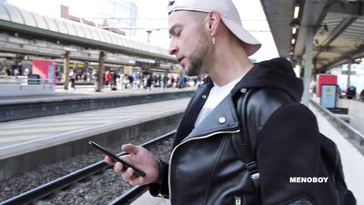 Young French Macho Sucks Cock Hard at the Station