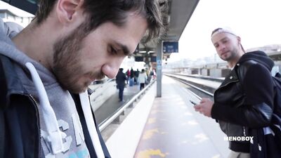 Young French Macho Sucks Cock Hard at the Station
