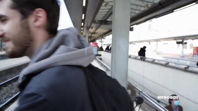 Young French Macho Sucks Cock Hard at the Station