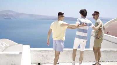 Greek Affair - A Gay Porn Video with a Korean Couple and Ethan OPry
