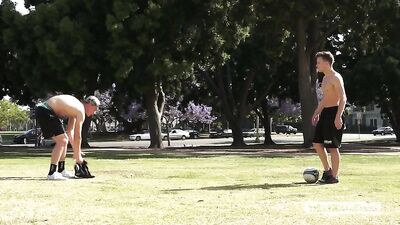 HelixStudios - Soccer Hunks Get Tackled by Logan Cross & Josh Bradys Gay Porn Adventure!