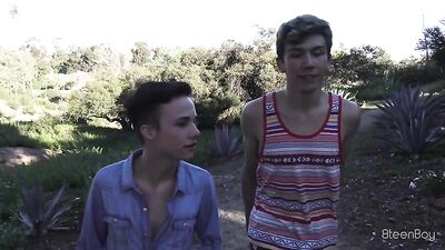 Wilderness Explorations - Two Cute Twinks Hunt for Pleasure in Nature!